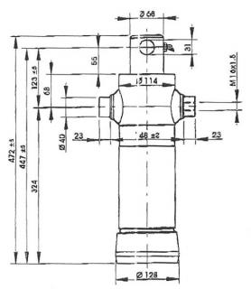 Hydraulický valec EW 75/92-620 M18x1,5 PE