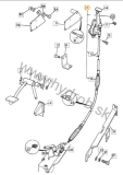 Bowden rucneho plynu 3CX 4CX 910/42500, 910/34200