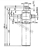 Hydraulický valec EW 60/75-620 M18x1,5 PE 