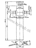 Hydraulický valec EW 60/75/90-1400 M18x1,5 PE 