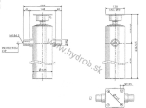 Hydraulicky valec EW 75/90/105-1400 M18x1,5 MR