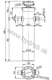 Hydraulicky valec EW 75/90/105-1400 M18x1,5 PE 