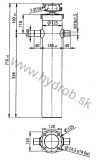 Hydraulický valec EW 75/90/105-1600 M18x1,5 PE