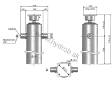 Hydraulicky valec EW 75/90/105-1600 M18x1,5 MR