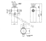 Hydraulický valec EW 75/90/105/120-1600 M22x1,5 MR 