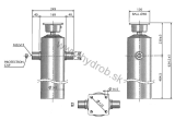 Hydraulický valec EW 75/90/105/120-1800 M22x1,5 MR, bez nateru