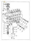 Hydraulický rozvádzač zadny od Apr. 1999 25/624300