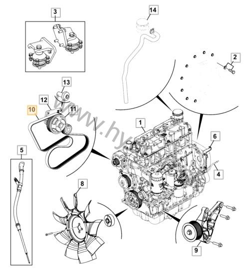 Rozvodový remeň (1835 mm) motora DIESELMAX JCB, 320/08547
