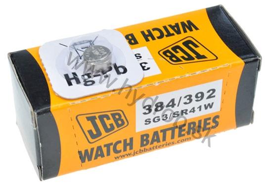 JCB gombíková batéria SILBEROXID 384/392 - 1,55V, blister 1 ks 