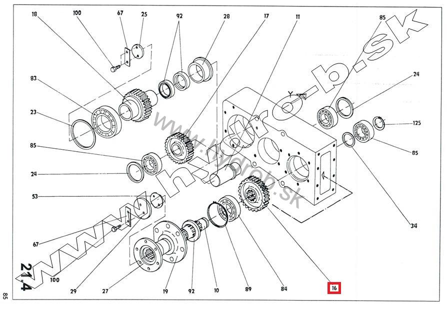 Ozubene koleso prevodovky 2P50 UNO 180; 533-0-57-09-033-1