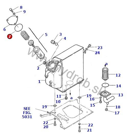 O kruzok hydraulickej nadrze KOMATSU PC45, 37B0911252, 855021252
