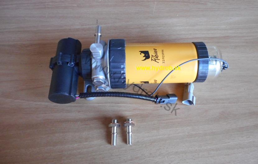 Elektrické palivové čerpadlo 12V s filtrom (komplet) motor JCB, 333/C3351