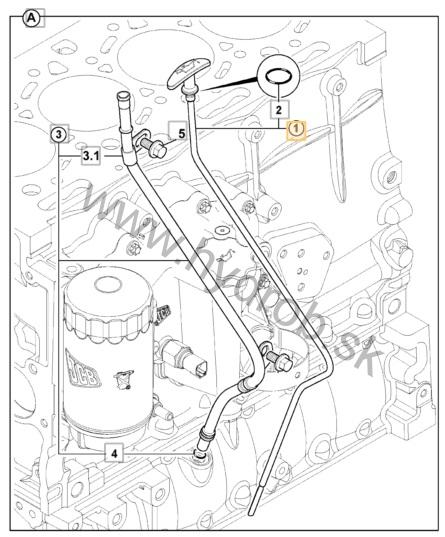 Mierka motoroveho oleja 3CX 4CX s motorom DieselMax od 2005 320/04273, 320/04195