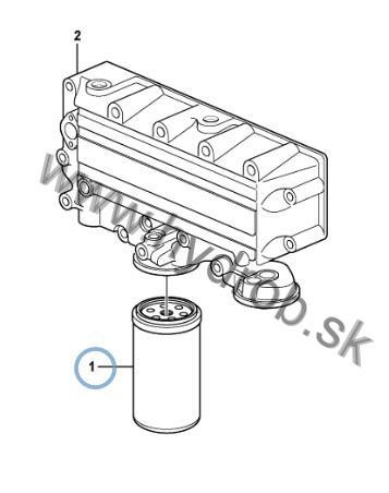 Filter motoroveho oleja motora DEUTZ, VOLVO BL71, 3831236, 1089743, 0814661