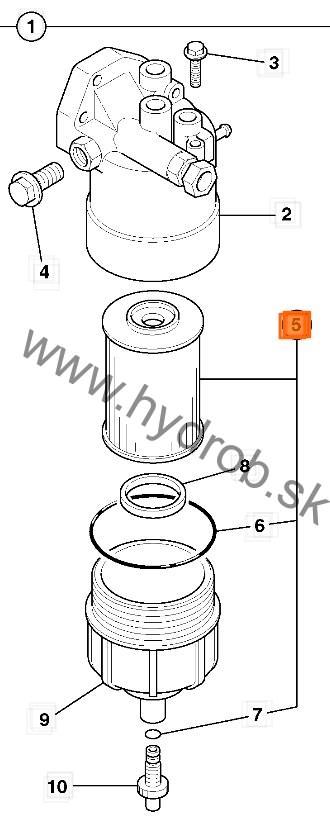 Palivový filter JCB, 332/G0652