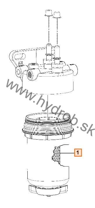Palivový filter motora JCB Tier 4, 320/07382