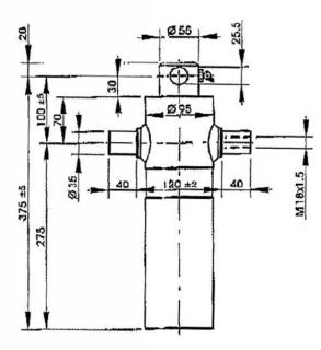Hydraulický valec EW 60/75-500 M18x1,5 PE