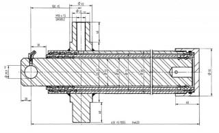 Hydraulický valec EW 60/75-620 M18x1,5 SM 