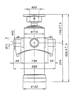 Hydraulický valec EW 60/75/90-1200 M18x1,5 MR 