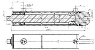 Hydraulický valec DW 60/40-550 M16x1,5 SM 