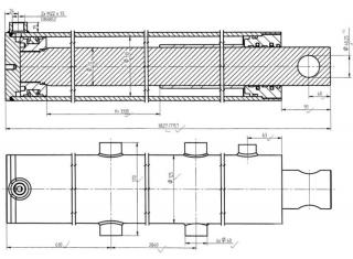 Dvojčinný hydraulický valec DW 110x70-3330 (Skraw-Met) 