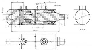 Hydraulický valec da 50/35-550 