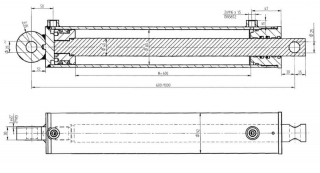 Dvojčinný hydraulický valec DW 80/40-400 Skraw-Met