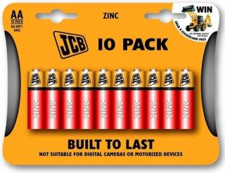 JCB zinko-chloridová batéria R03 - 1,5V AAA, blister 10 ks