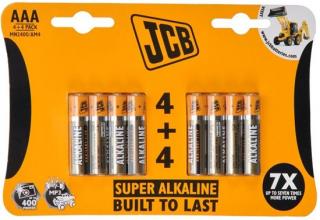 JCB SUPER alkalická batéria LR03 - 1,5V AAA, blister 8 ks