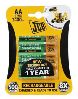 JCB RTU NiMH R06 - 1,2V AA, min.2400mAh, prednabitá, blister 4 ks