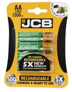 JCB RTU NiMH R06 - 1,2V AA, min.1200mAh, prednabitá, blister 4 ks