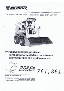 Návod český, NOVOTNÝ BOBEK 761, 861 - 1. vydanie 1999