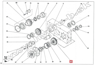 Ozubene koleso prevodovky 2P50 UNO 180; 533-0-57-09-033-1