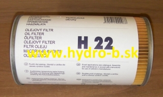 Hydraulický filter H22, UN 053, UNO 180, UNC 060, UNC 061, UZS 050