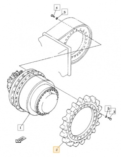 Zaberove koleso rypadla JS 210-260 JRA0113