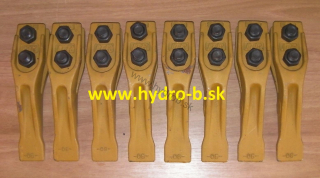 Sada zubov prednej lopaty JCB 2CX, 3CX, 4CX; VOLVO BL61, BL71